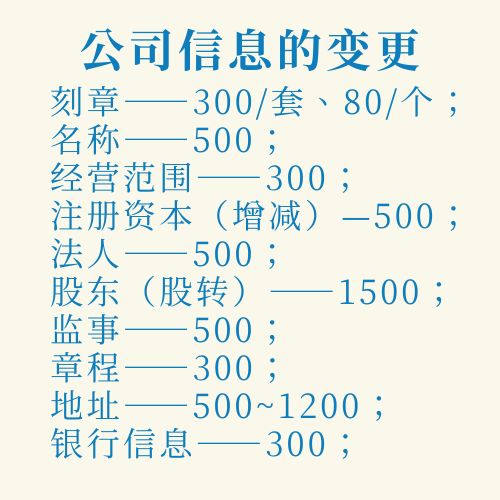 公司信息变更